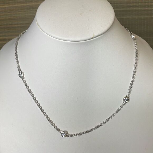 Judith Ripka 1 rose gold necklace. The silver one is sold. - Picture 4 of 5